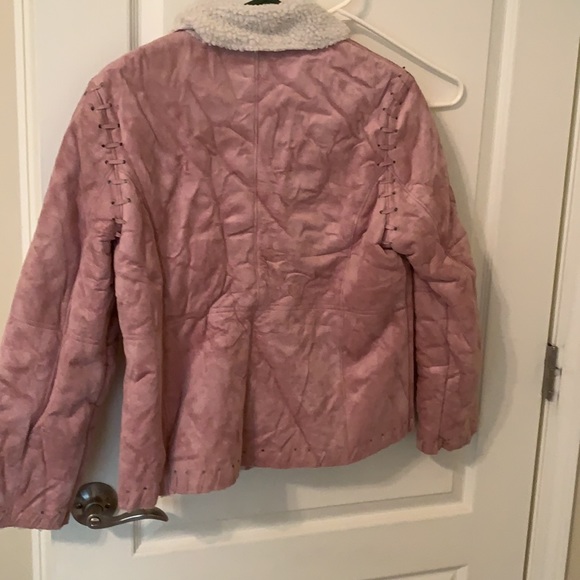 Anthropology Me’chant pink suede jacket size medium - Picture 6 of 6